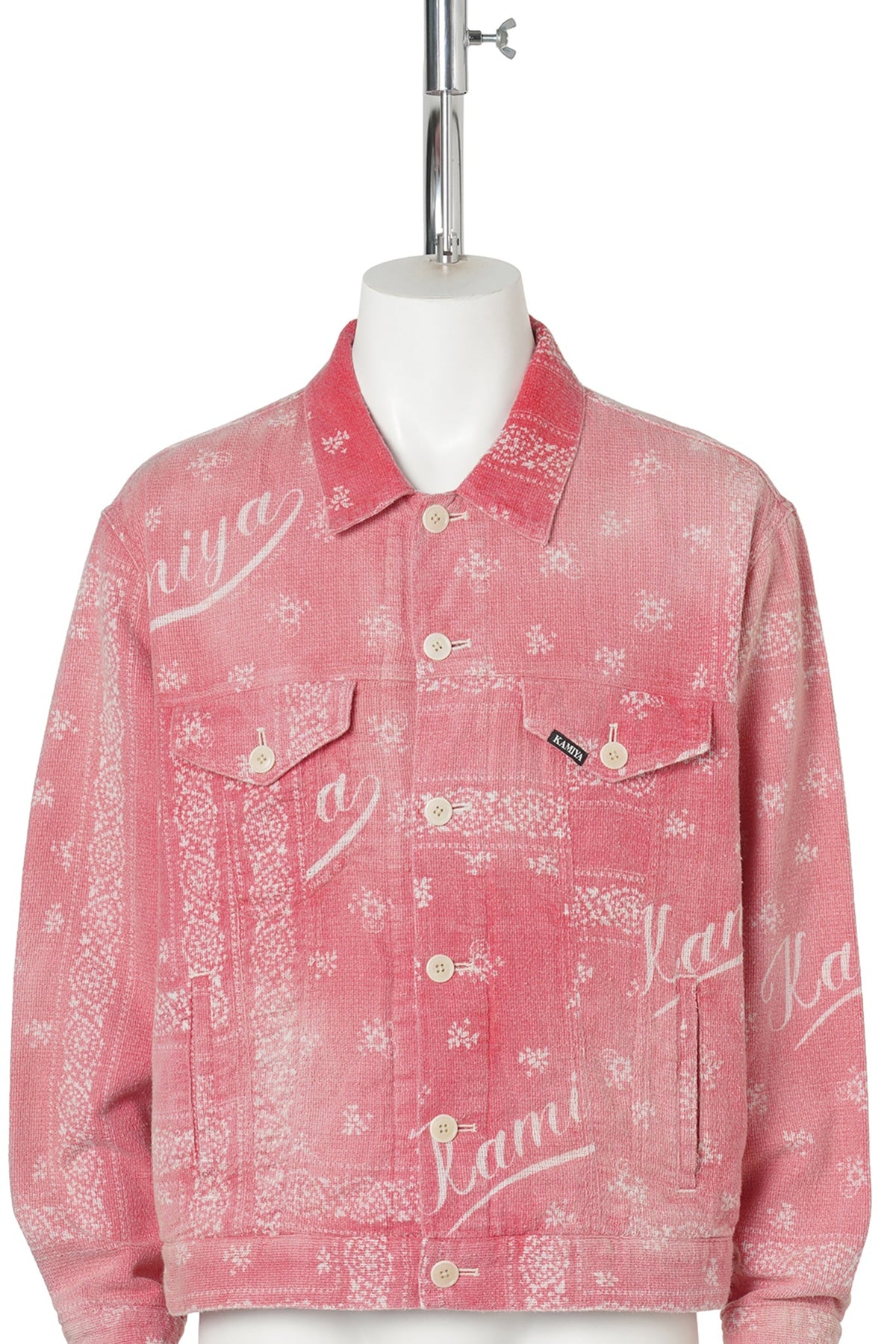 OG BANDANA DISCHARGE TRUCKER JACKET / RED