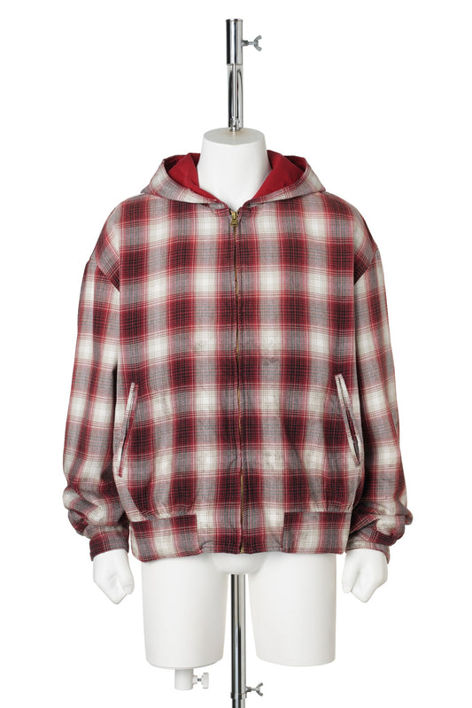 OG CHECK SUN-FADED BLOUSON / RED
