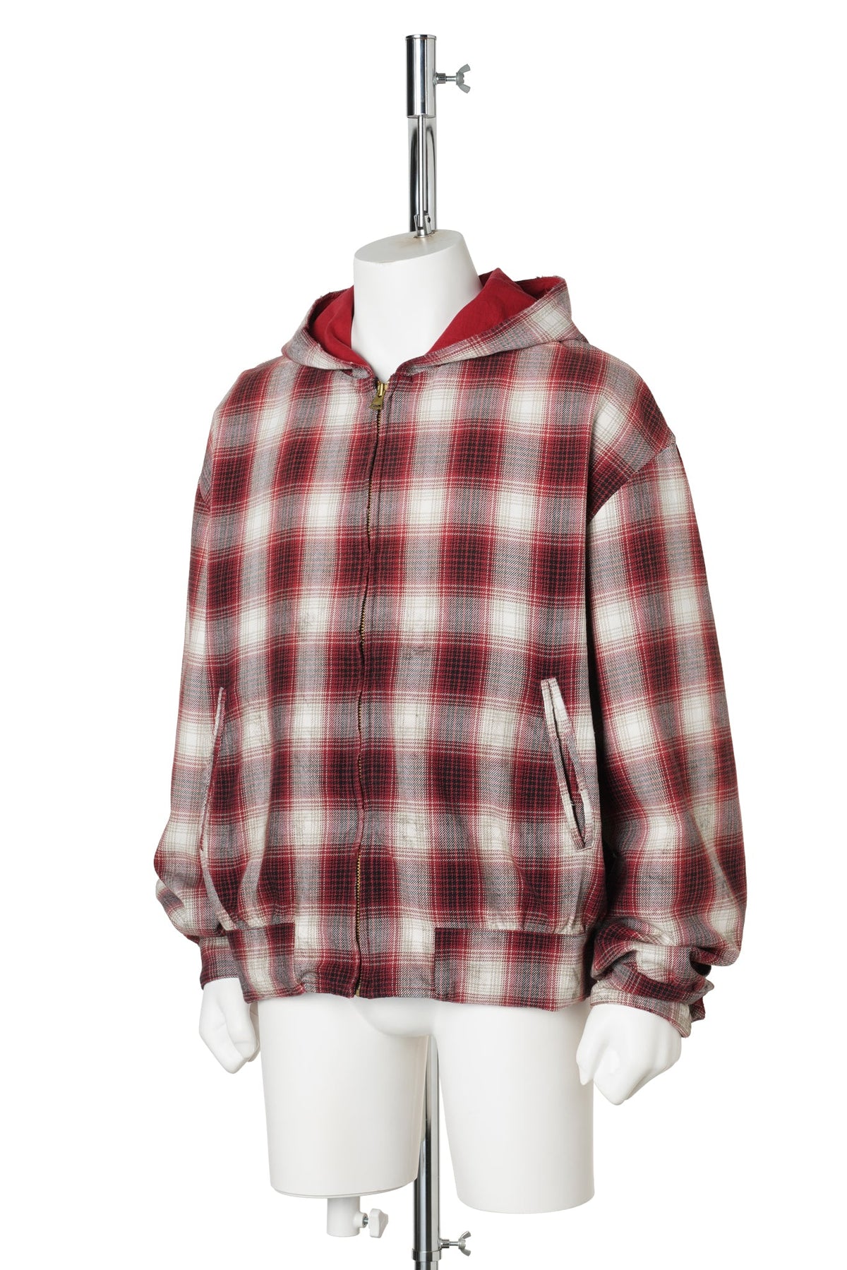 OG CHECK SUN-FADED BLOUSON / RED