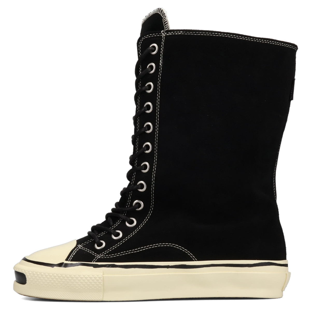 JOEY AGED-SOLE SUEDE VULCANIZED LONG SNEAKER / 018:BLACK