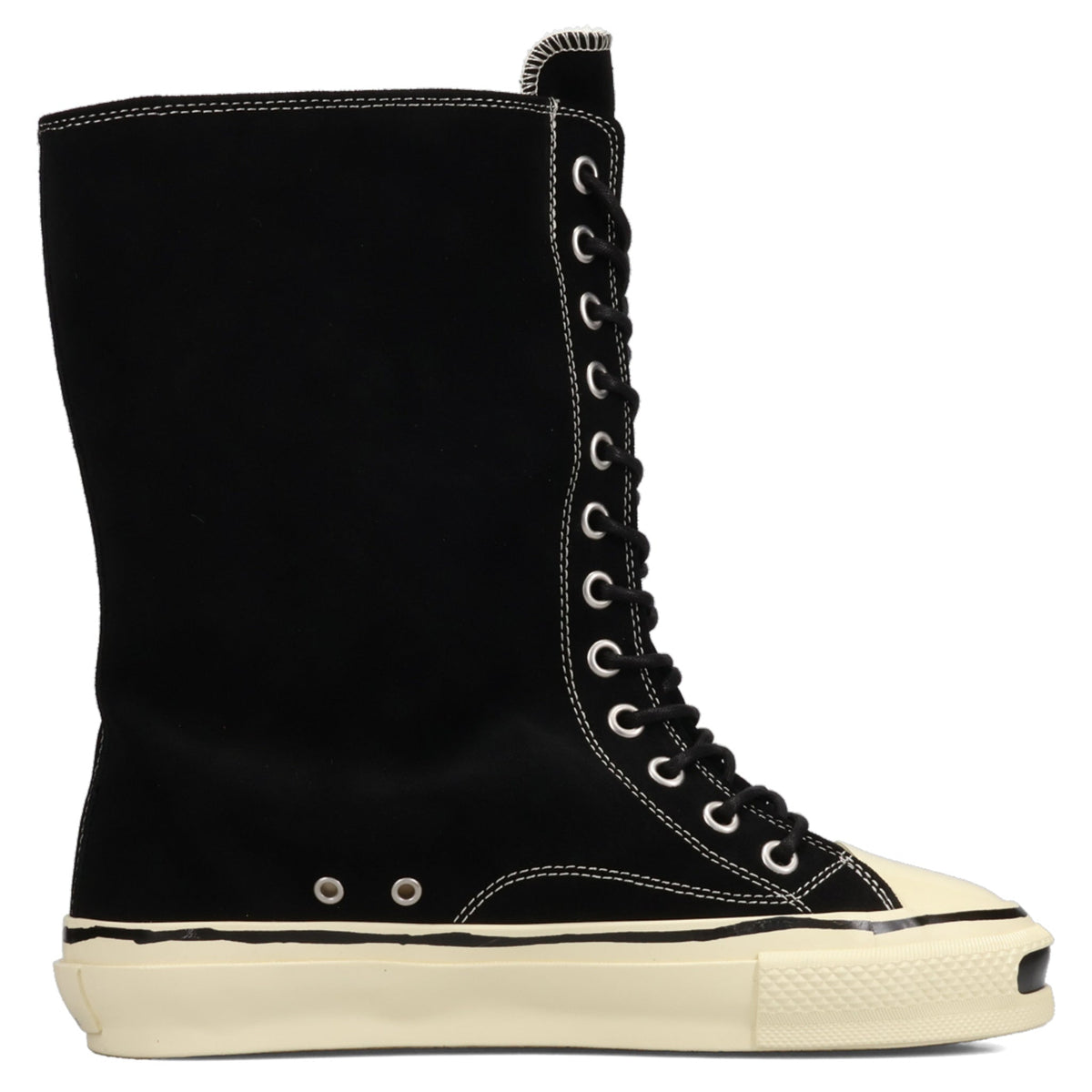 JOEY AGED-SOLE SUEDE VULCANIZED LONG SNEAKER / 018:BLACK