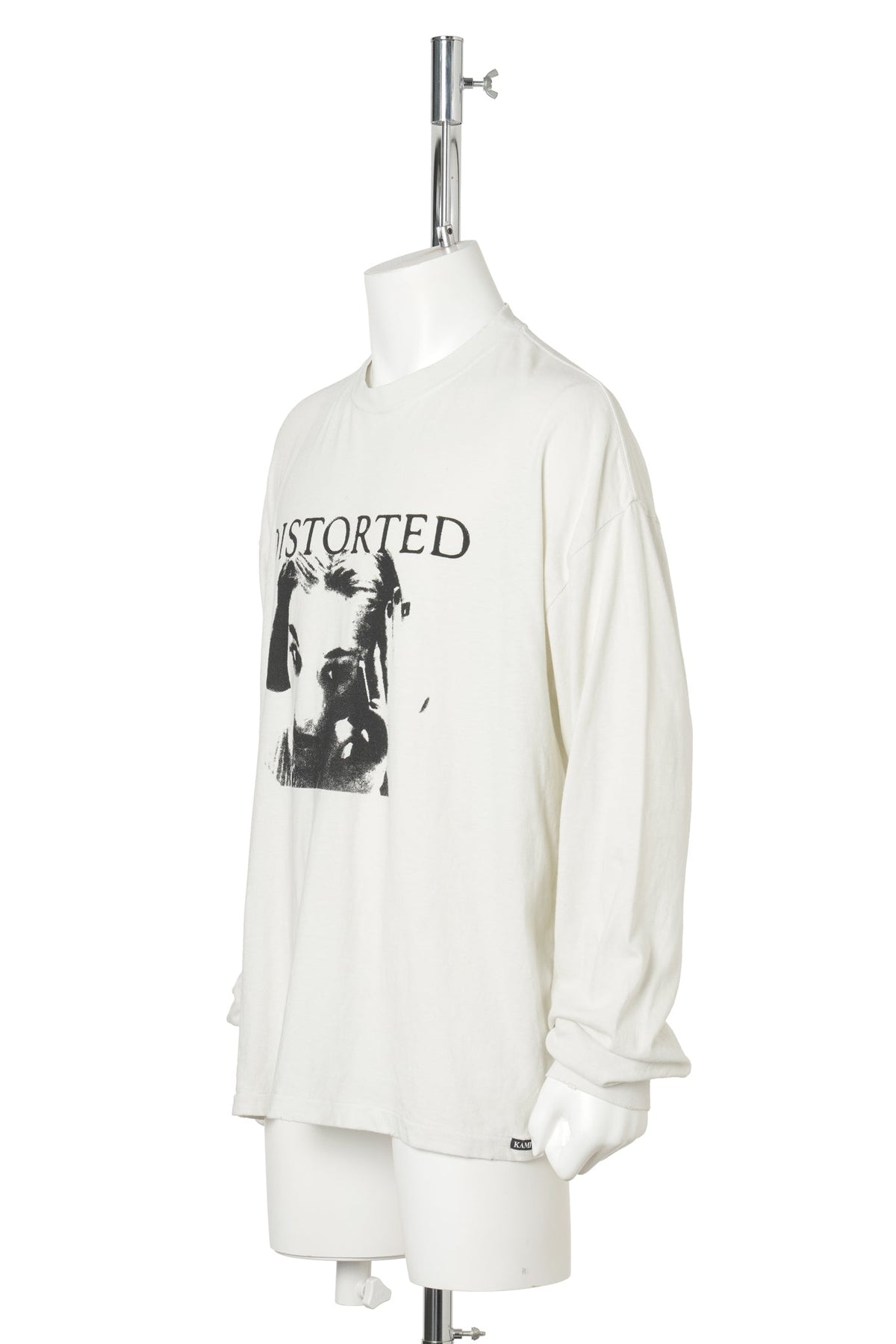 DISTORTED GIRL L/S TEE / WHITE