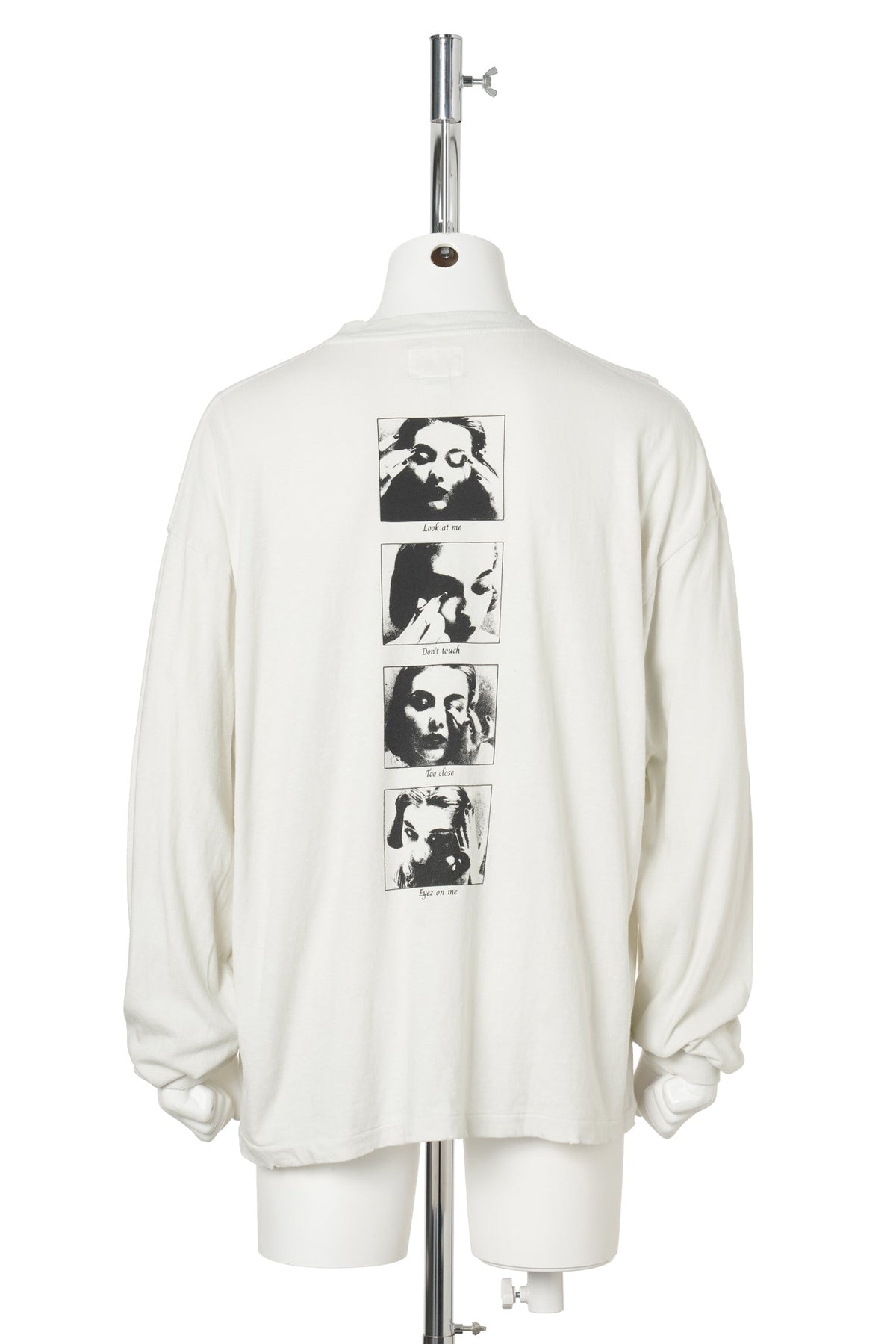DISTORTED GIRL L/S TEE / WHITE