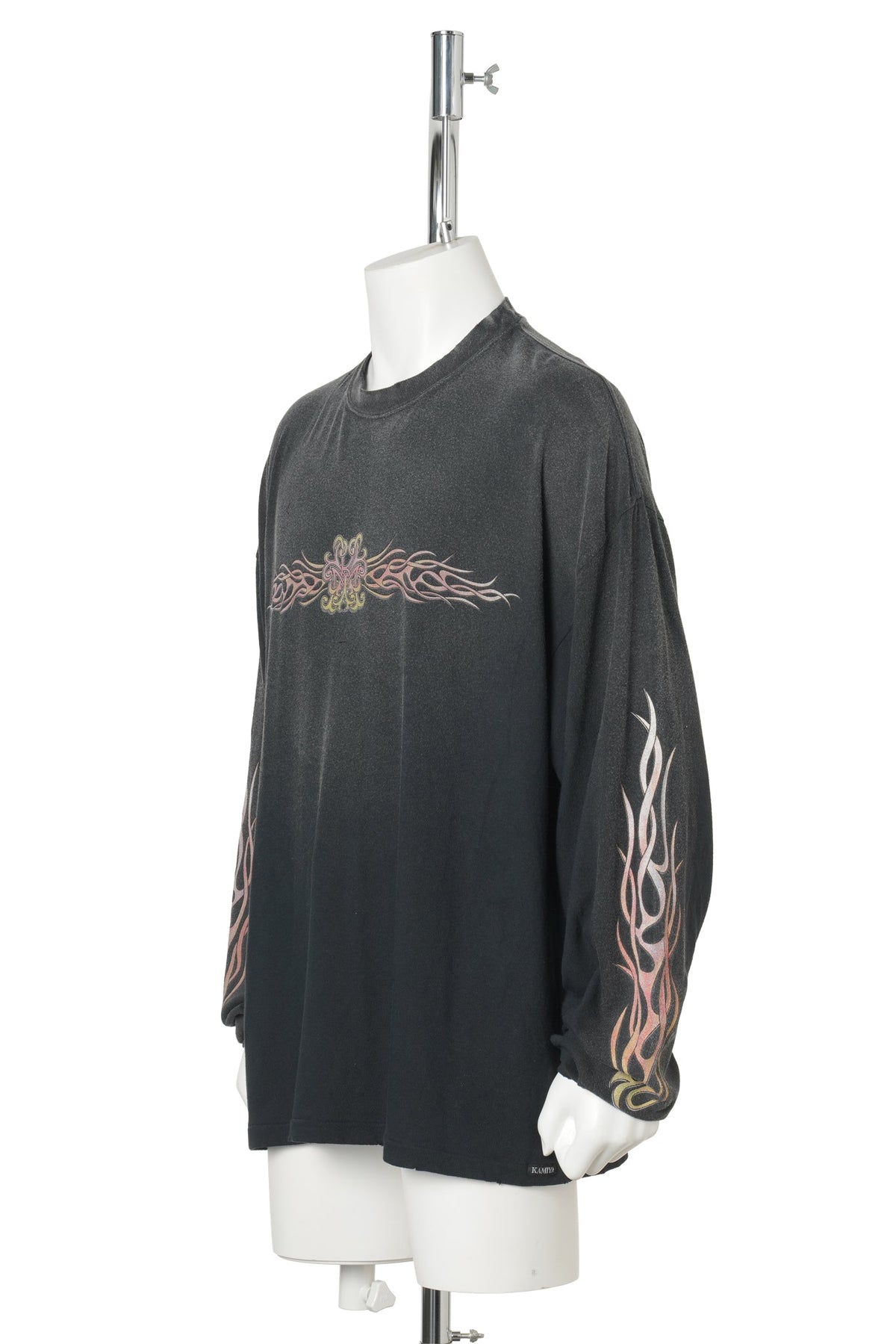 FLAME KMY L/S TEE / BLACK