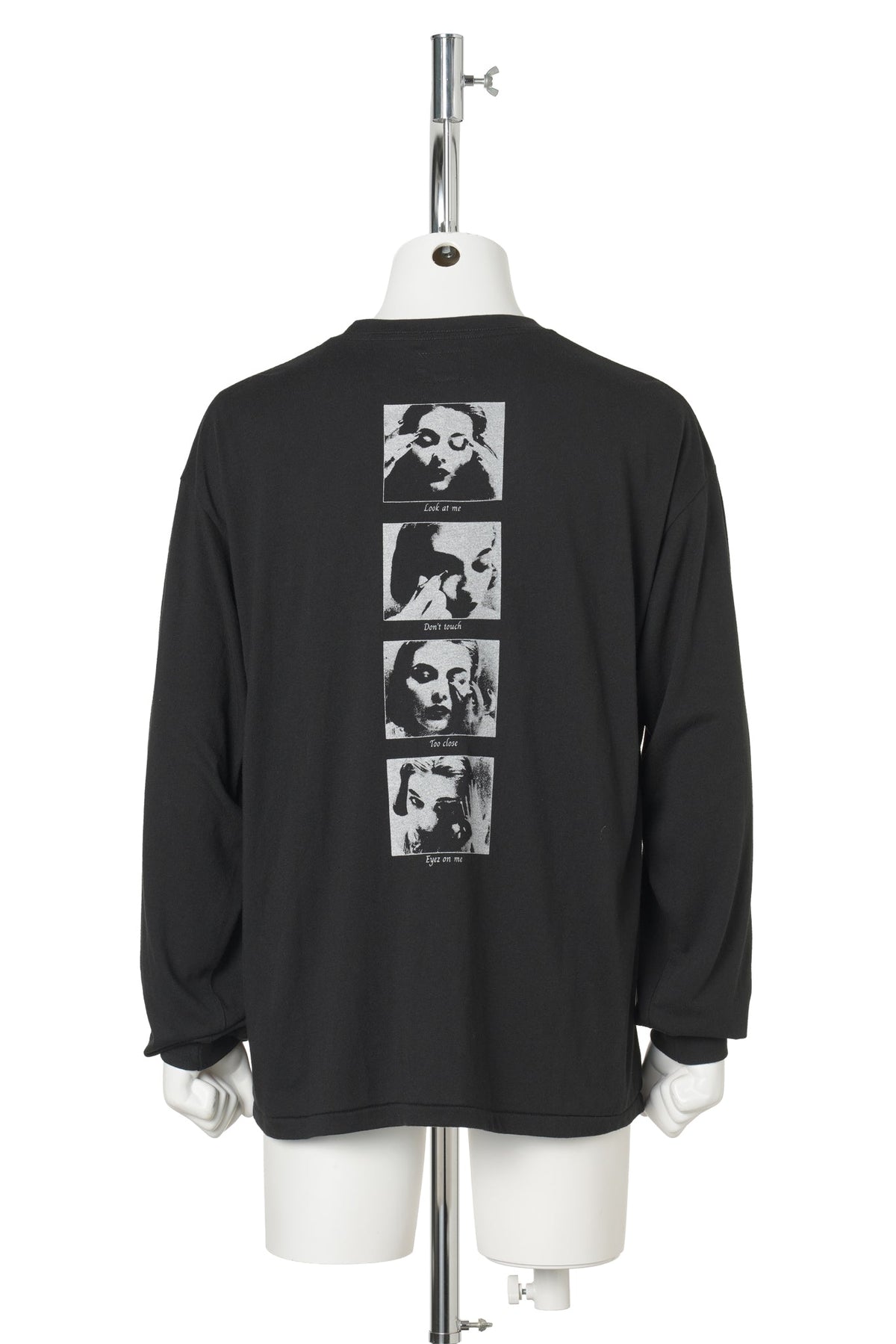 DISTORTED GIRL L/S TEE T/C / BLACK