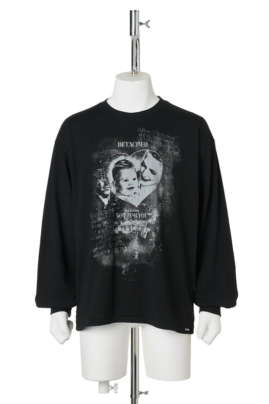 DETACHEDL/S TEE T/C / BLACK