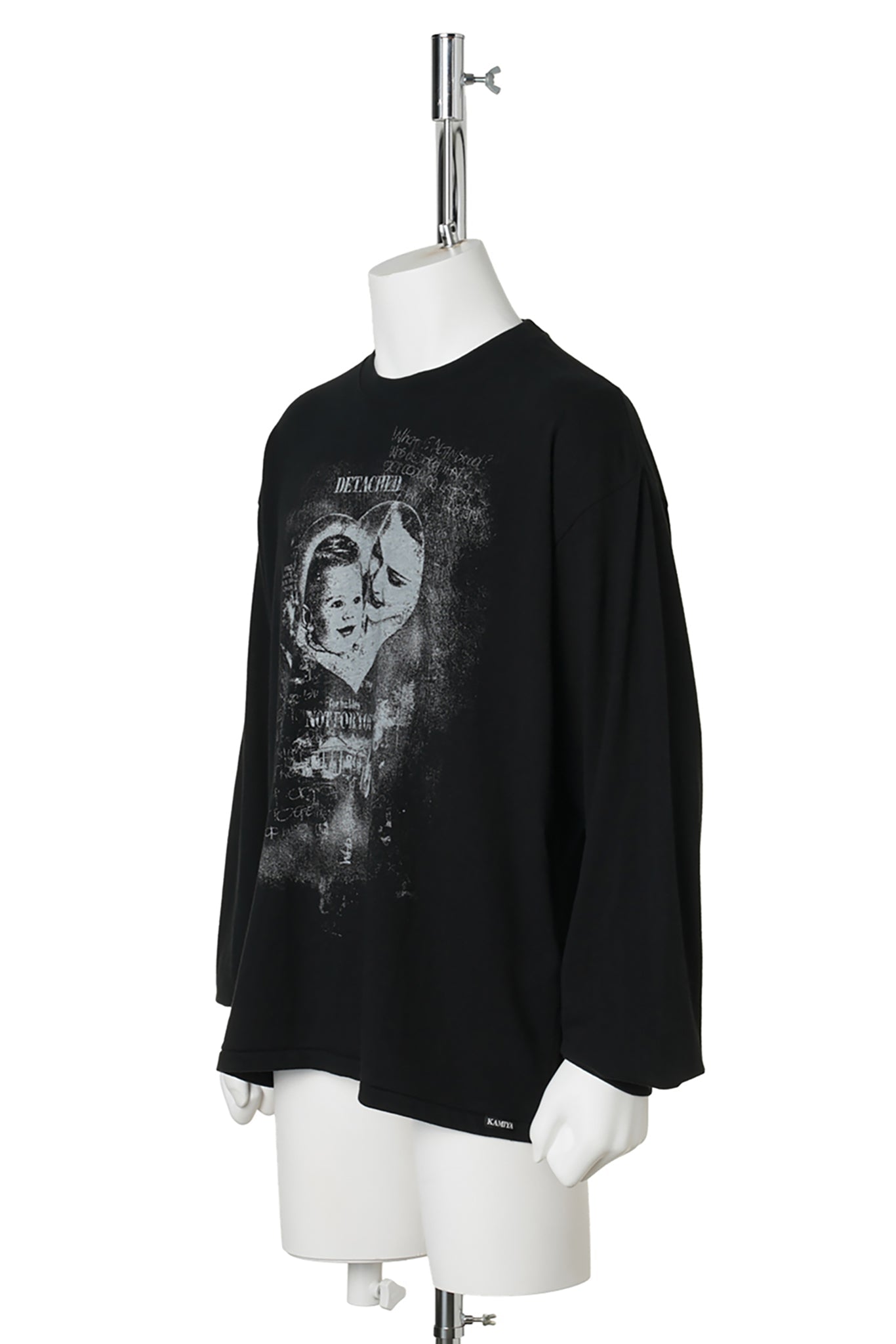 DETACHEDL/S TEE T/C / BLACK
