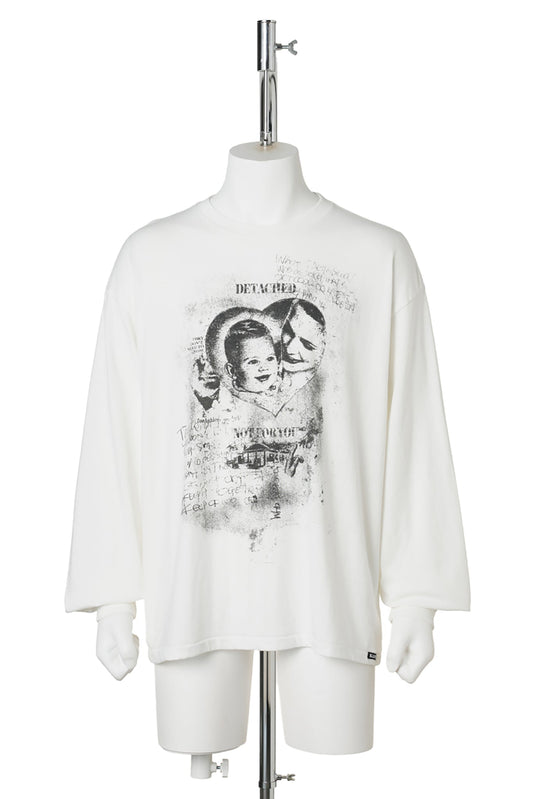 DETACHEDL/S TEE T/C / WHITE