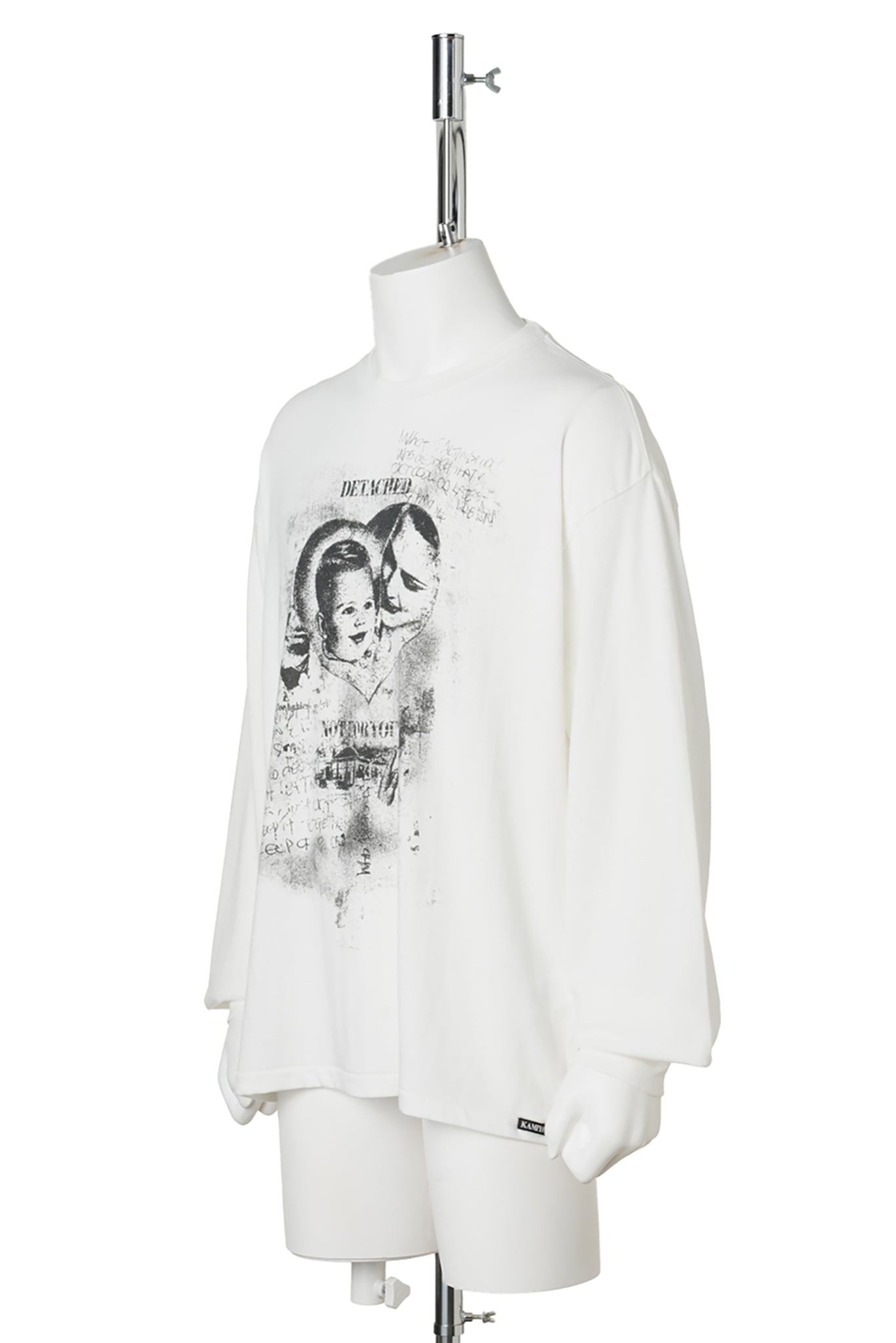 DETACHEDL/S TEE T/C / WHITE