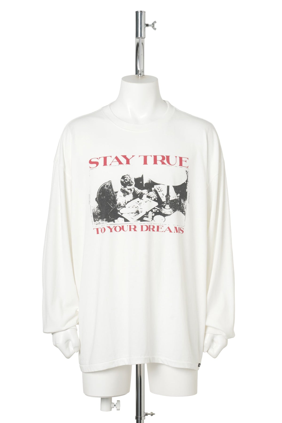 STAY TRUE TO YOUR DREAM L/S TEE T/C / WHITE