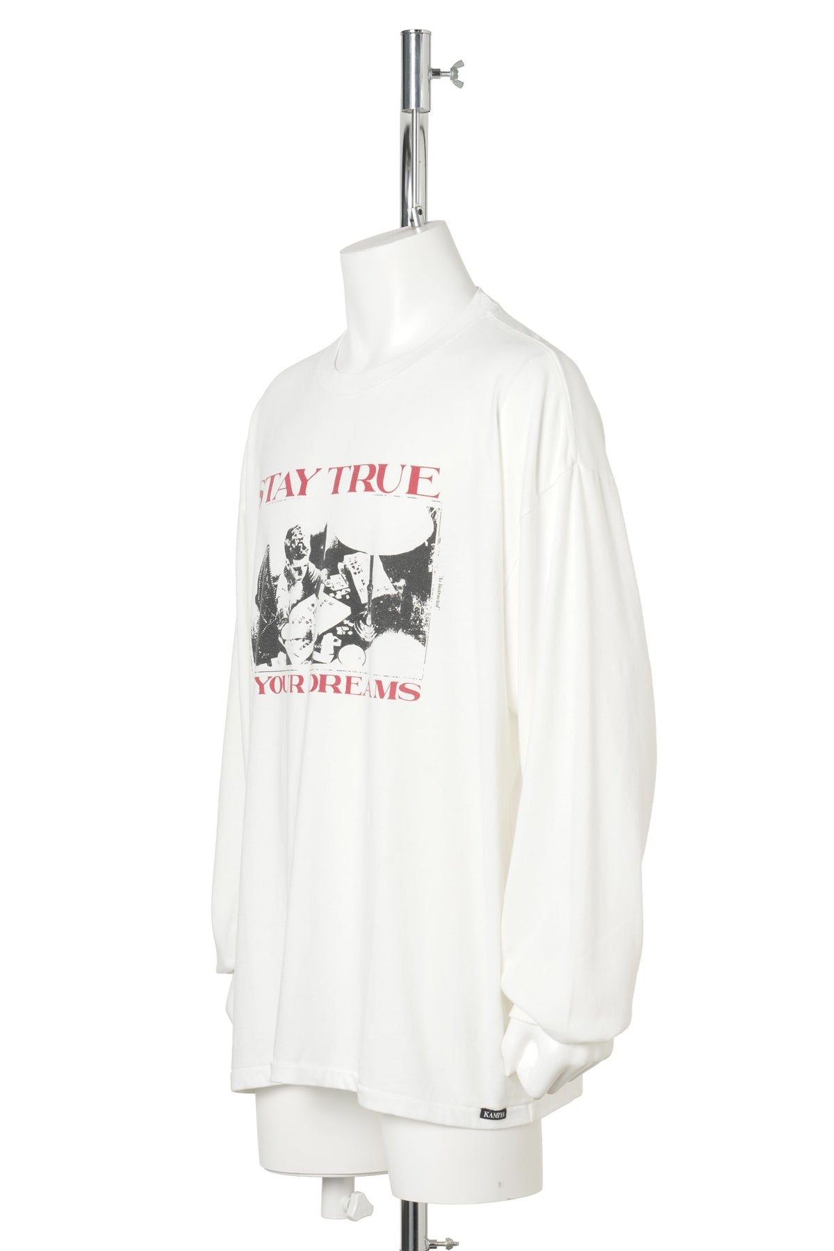 STAY TRUE TO YOUR DREAM L/S TEE T/C / WHITE