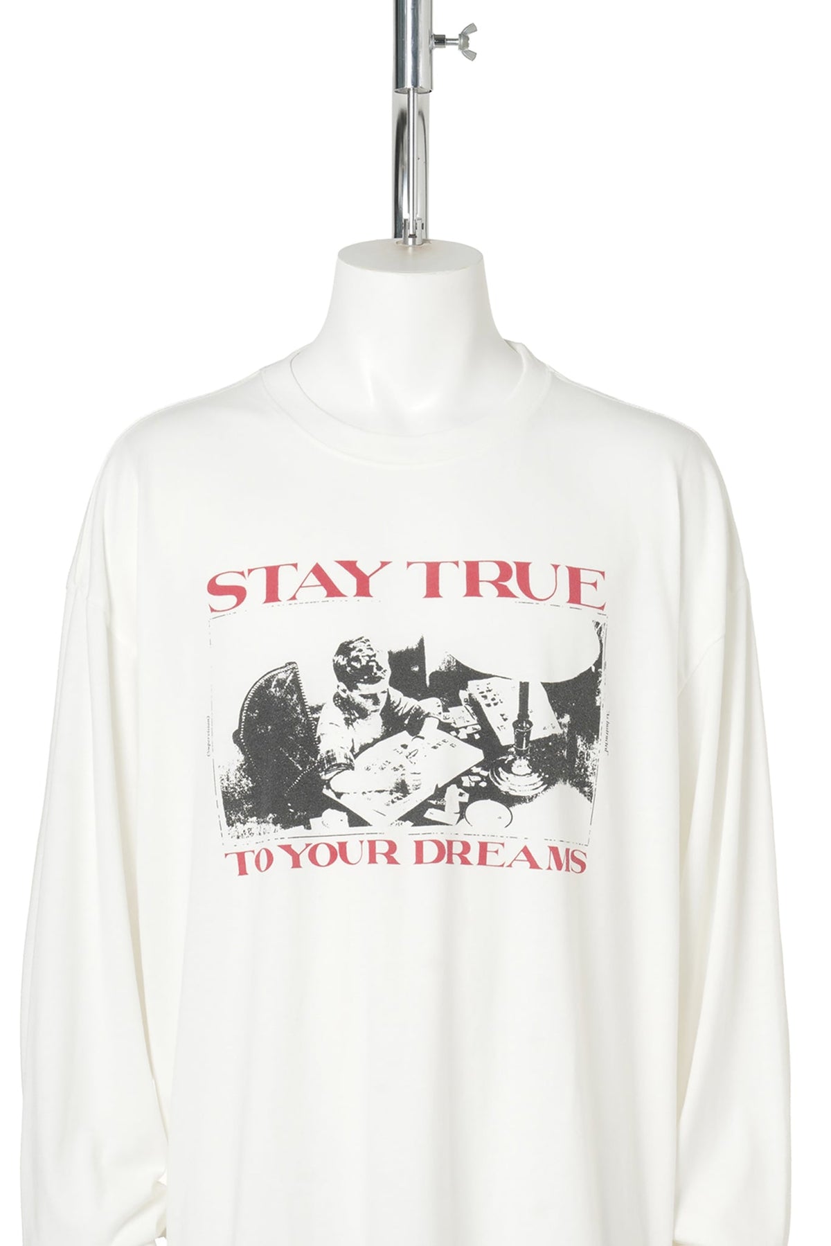 STAY TRUE TO YOUR DREAM L/S TEE T/C / WHITE