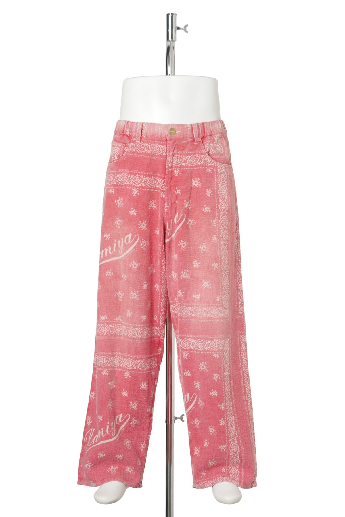 OG BANDANA DISCHARGE EASY PANTS / RED