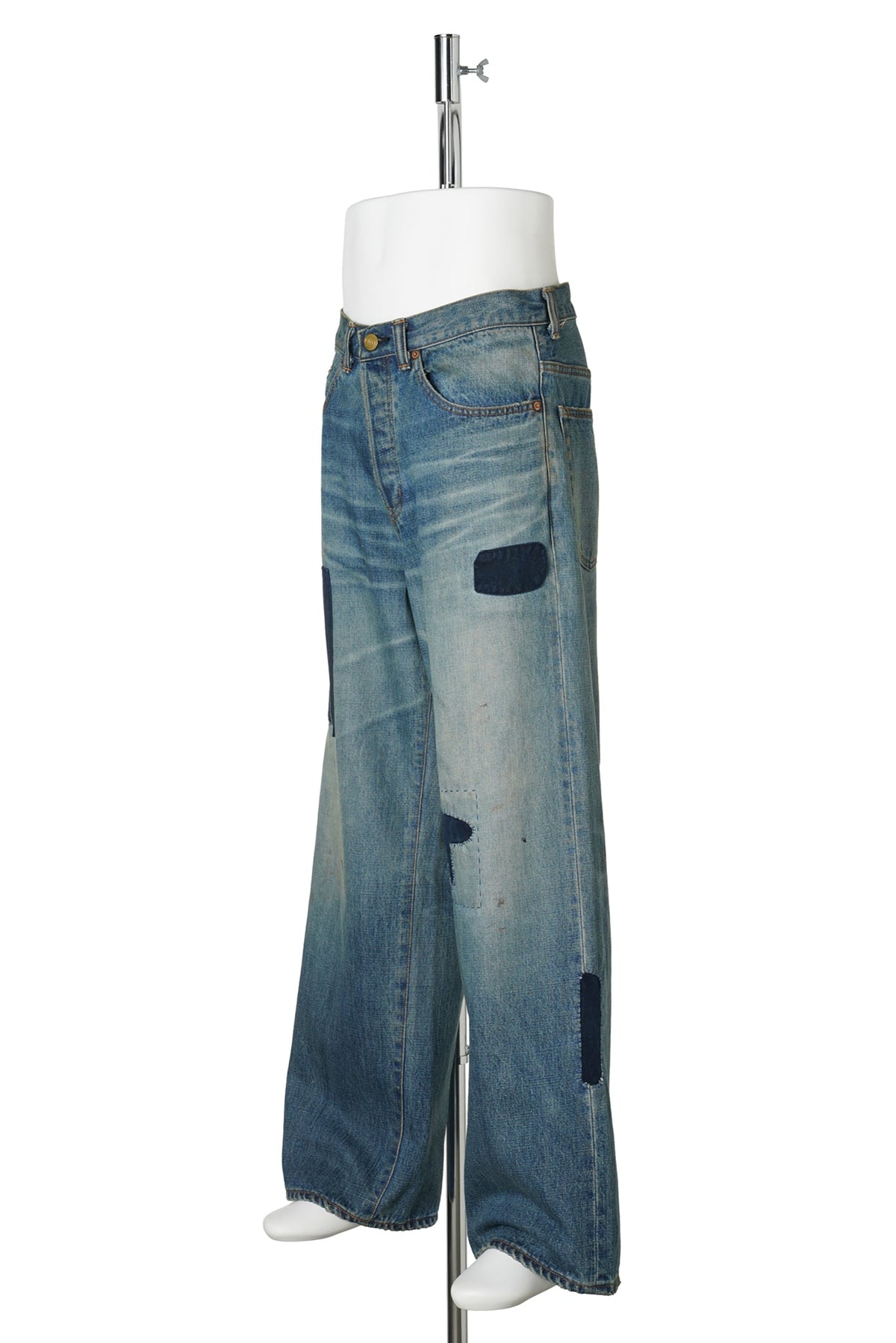 REPAIRED BAGGY JEANS / INDIGO