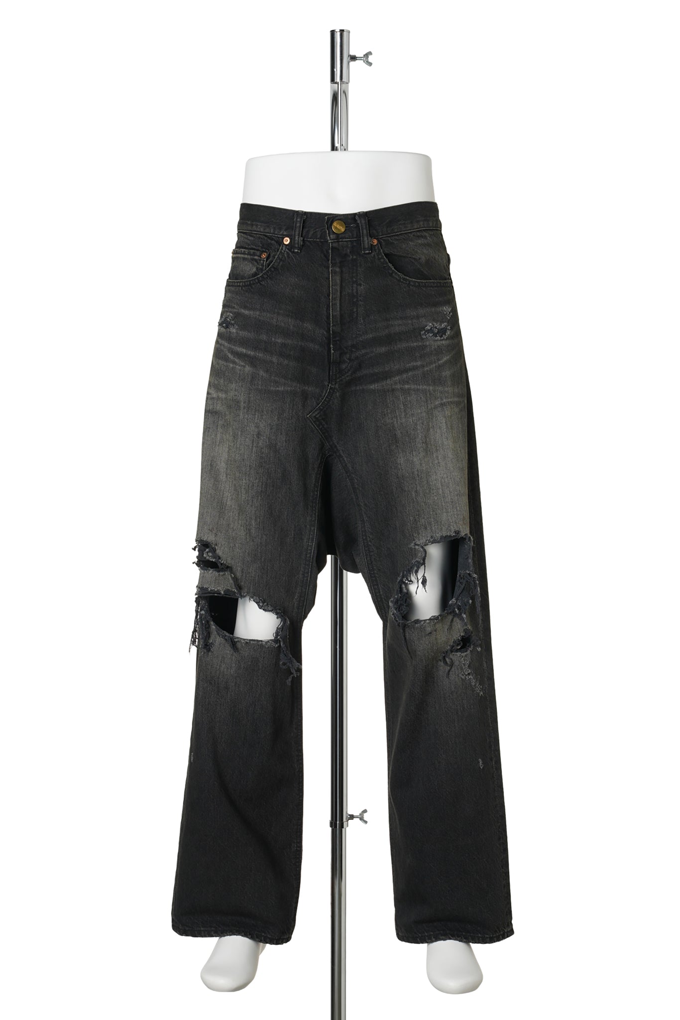 DISTRESSED SAROUEL JEANS / BLACK