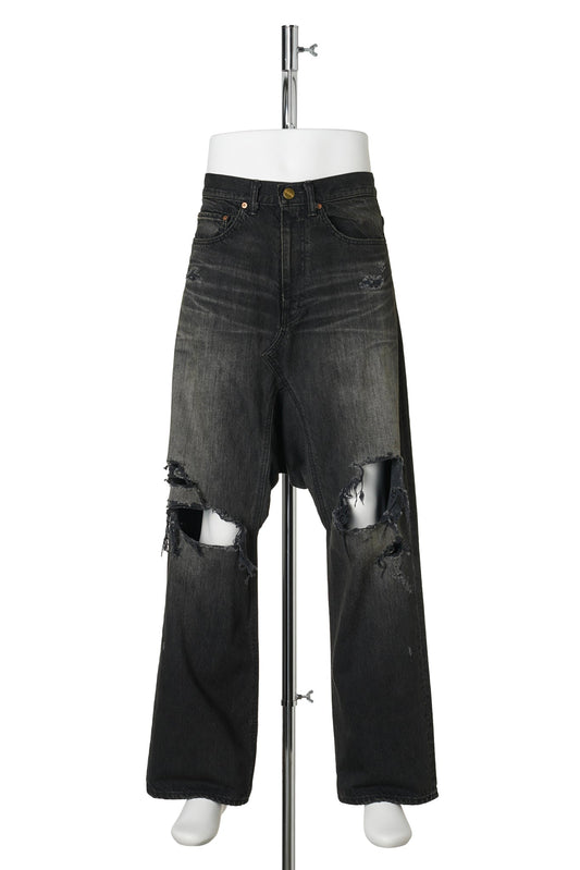 DISTRESSED SAROUEL JEANS / BLACK