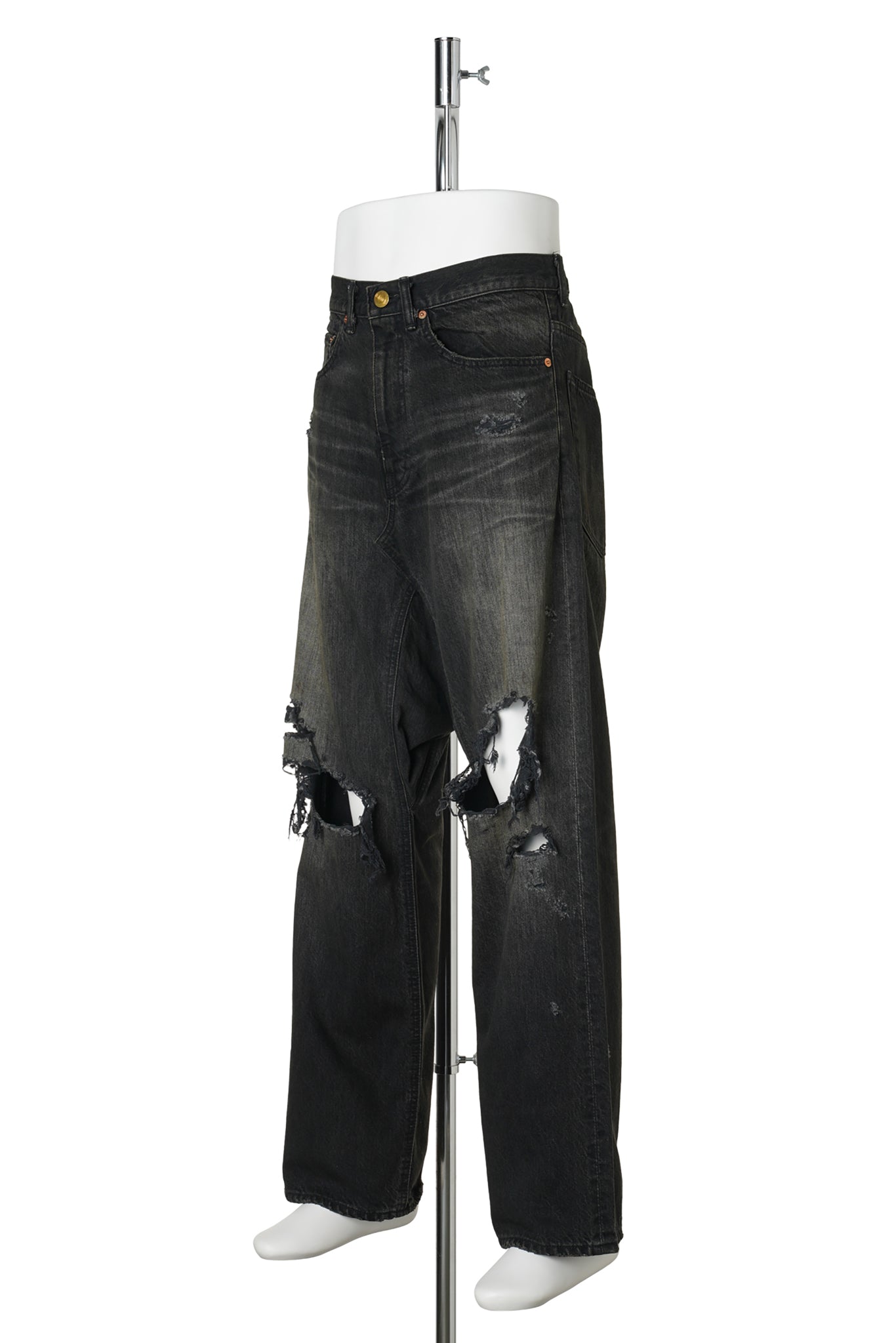 DISTRESSED SAROUEL JEANS / BLACK