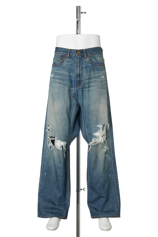 DISTRESSED SAROUEL JEANS / INDIGO