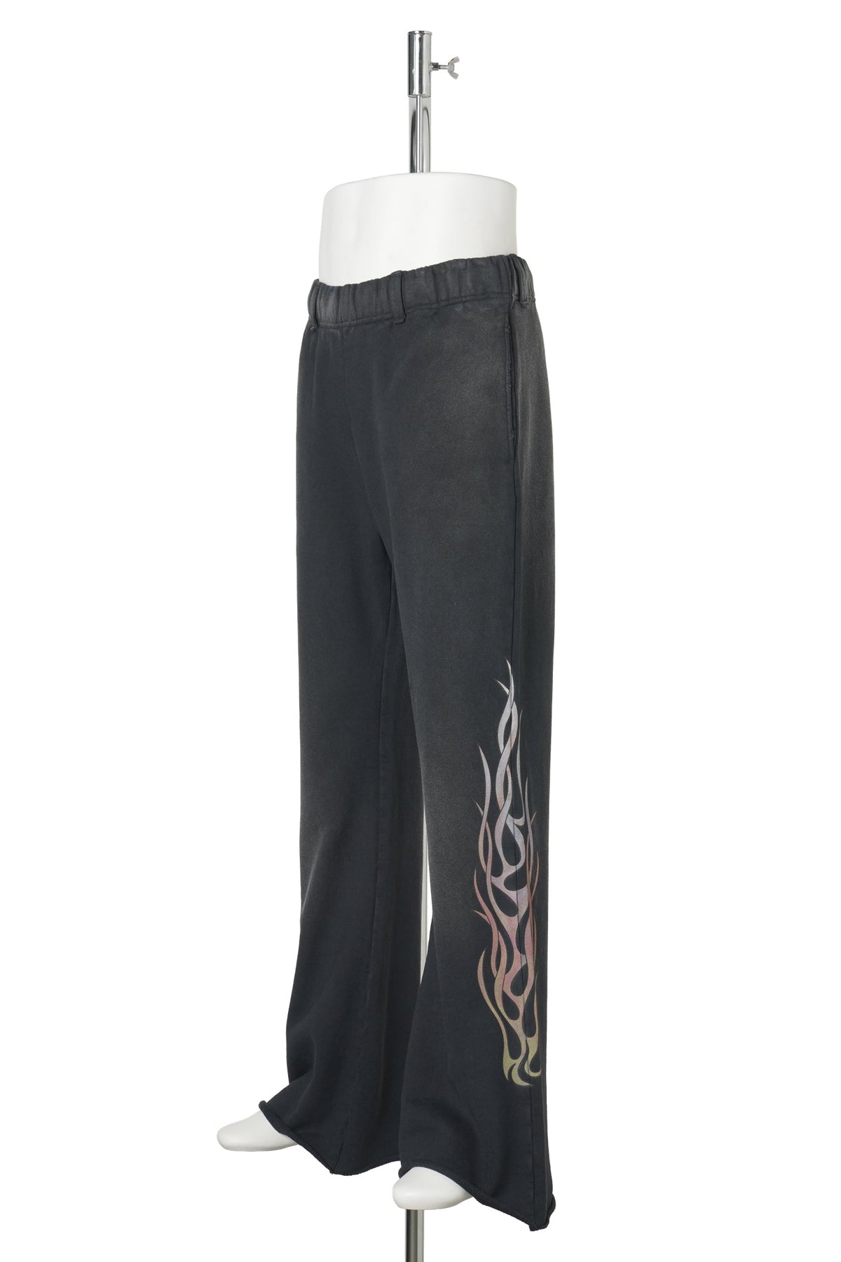 "FLAME" BOOTCUT SWEAT PANTS / BLACK
