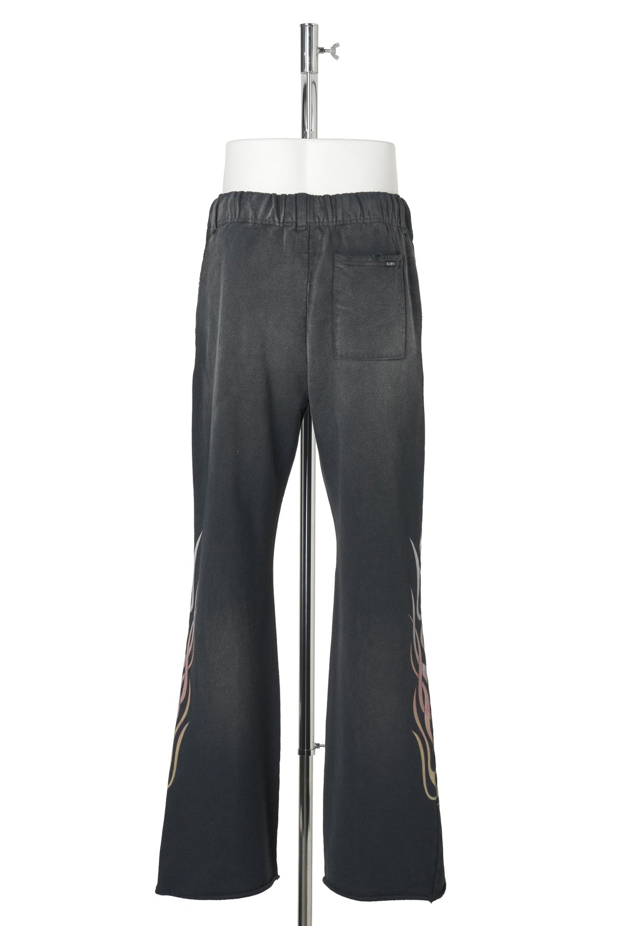 "FLAME" BOOTCUT SWEAT PANTS / BLACK