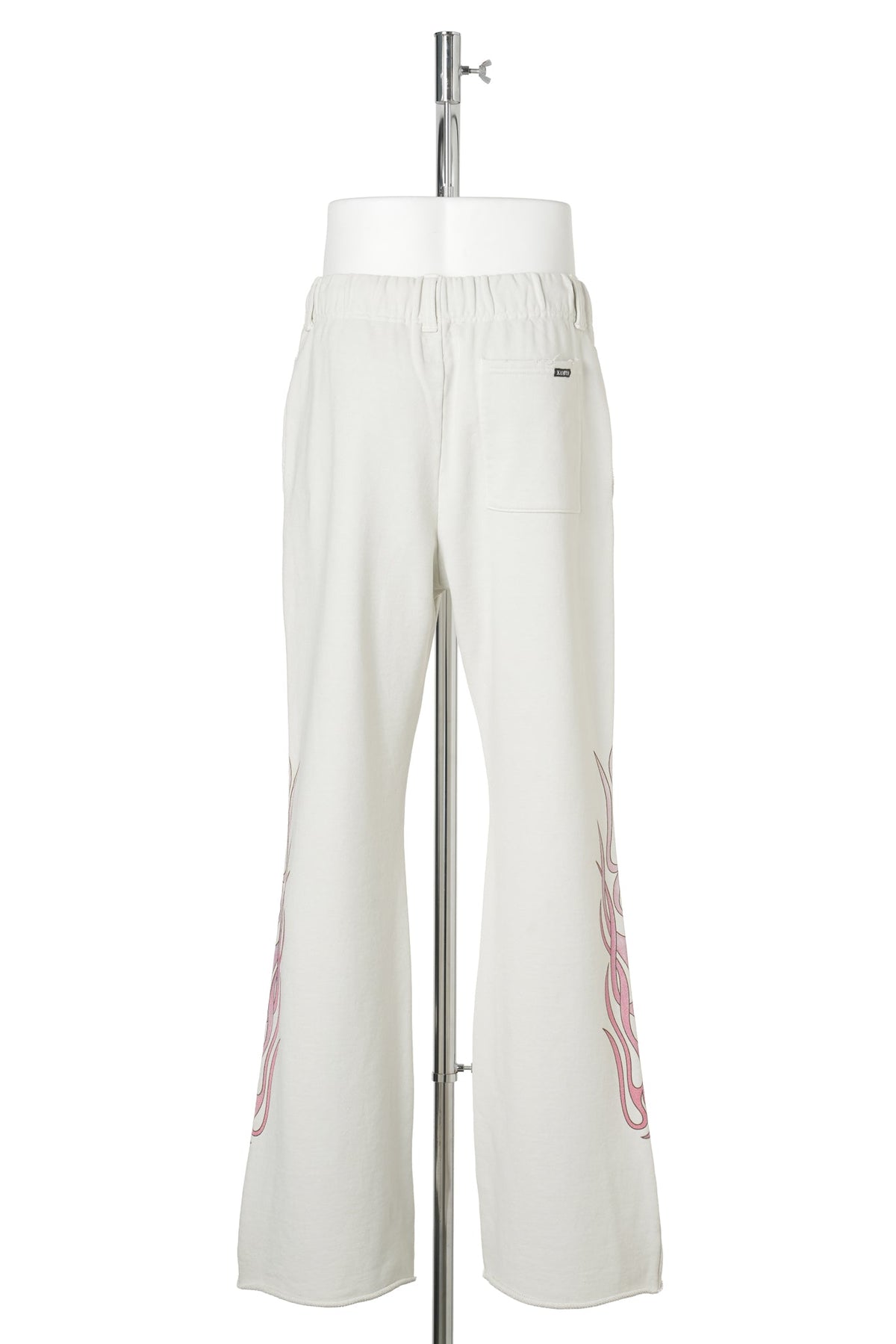 "FLAME" BOOTCUT SWEAT PANTS / WHITE