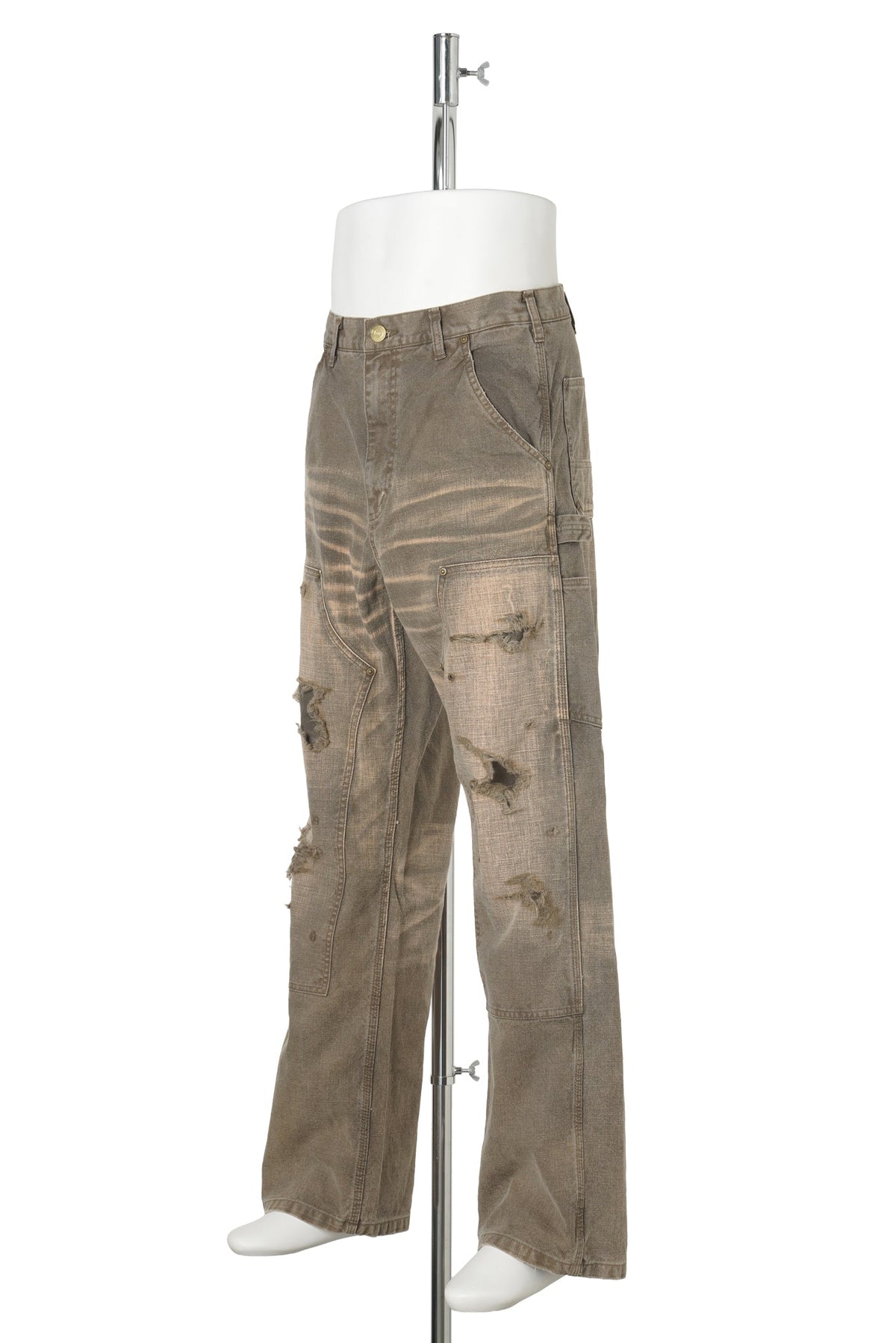 HEAVY SUN-FADED DUCK PAINTER PANTS / KHAKI