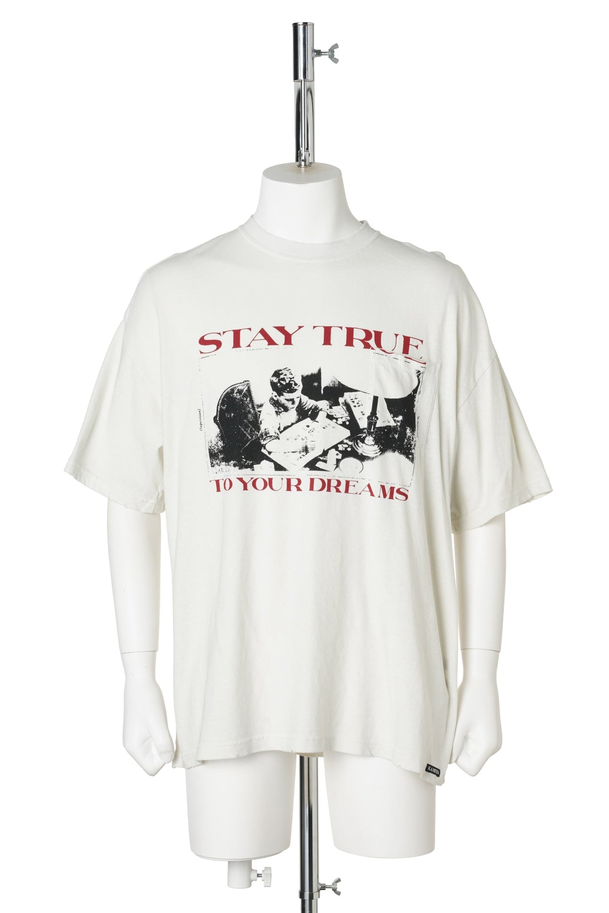 STAY TRUE TO YOUR DREAM POCKET TEE / WHITE