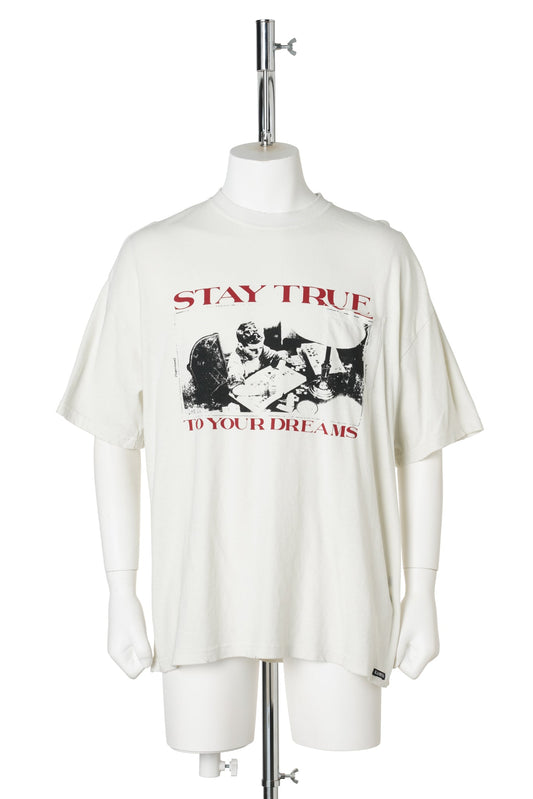 STAY TRUE TO YOUR DREAM POCKET TEE / WHITE