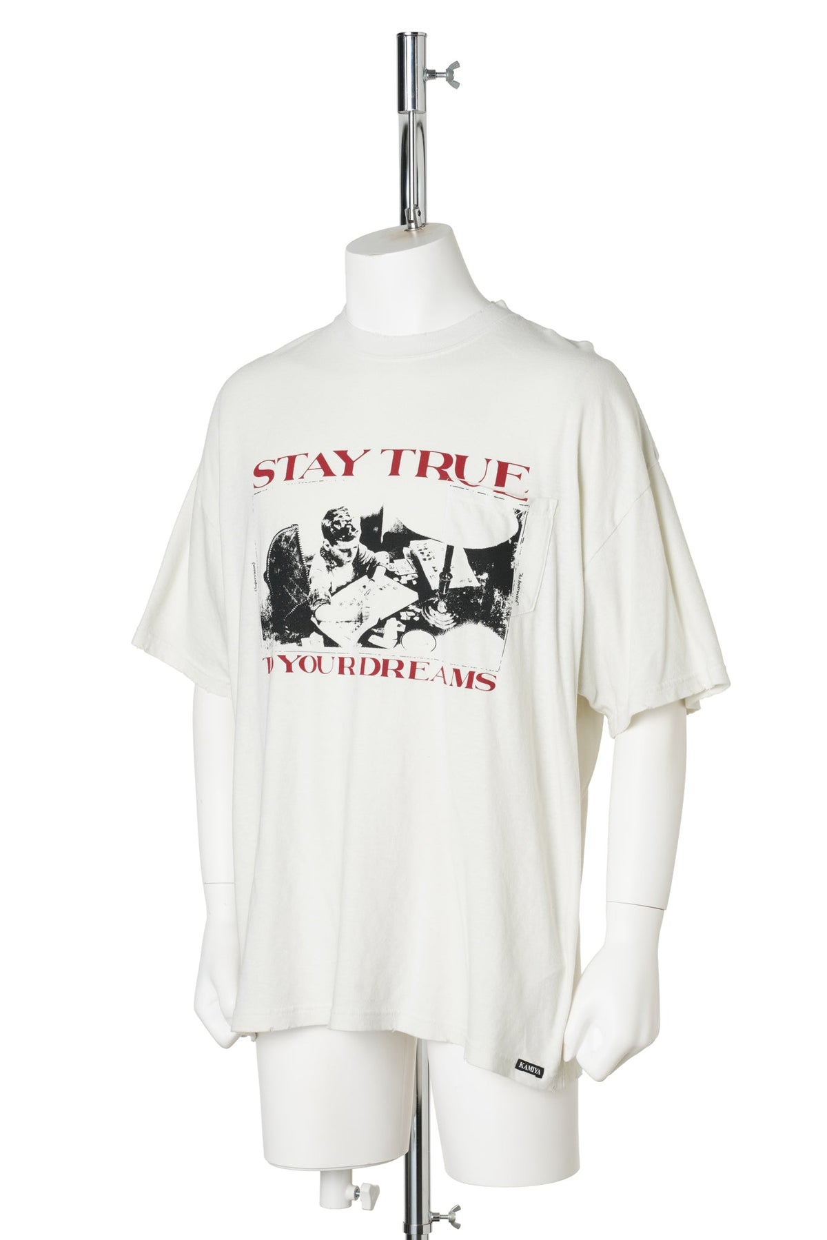STAY TRUE TO YOUR DREAM POCKET TEE / WHITE