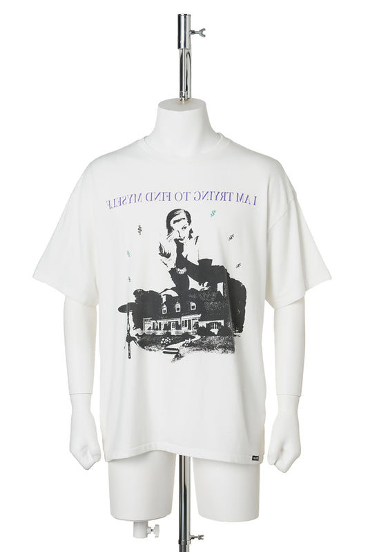 I AM TRYING TO FIND MYSELFTEE T/C / WHITE