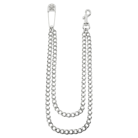 “KMY” DOUBLE WALLET CHAIN / SILVER