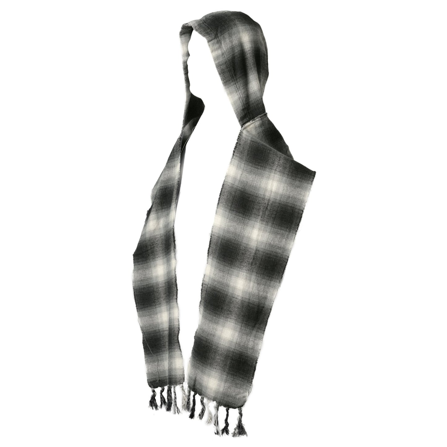 CA4LA × KAMIYA HOODED CHECKED STOLE / BLACK