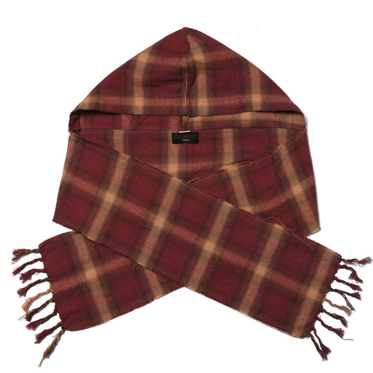 CA4LA × KAMIYA HOODED CHECKED STOLE / RED