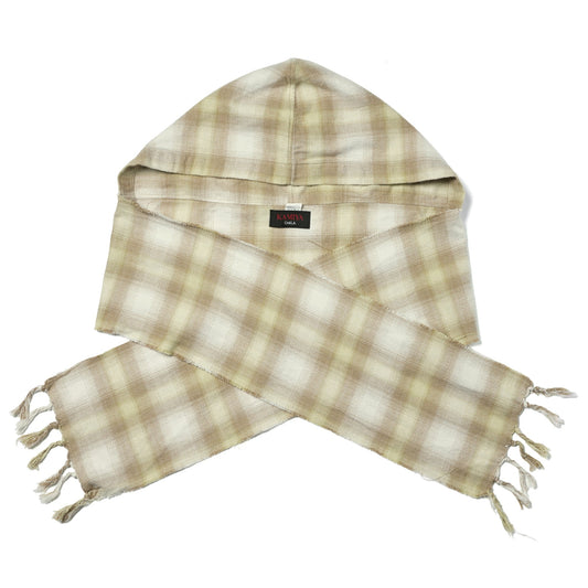 CA4LA × KAMIYA HOODED CHECKED STOLE / YELLOW