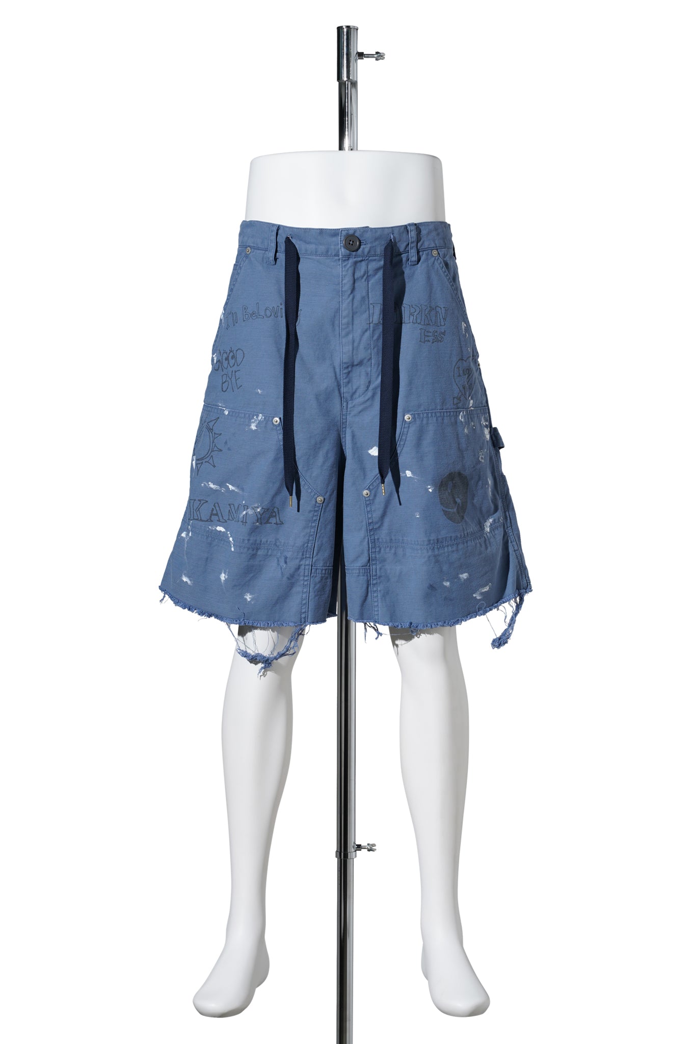 GRAFFITI PAINTER SHORTS / BLUE