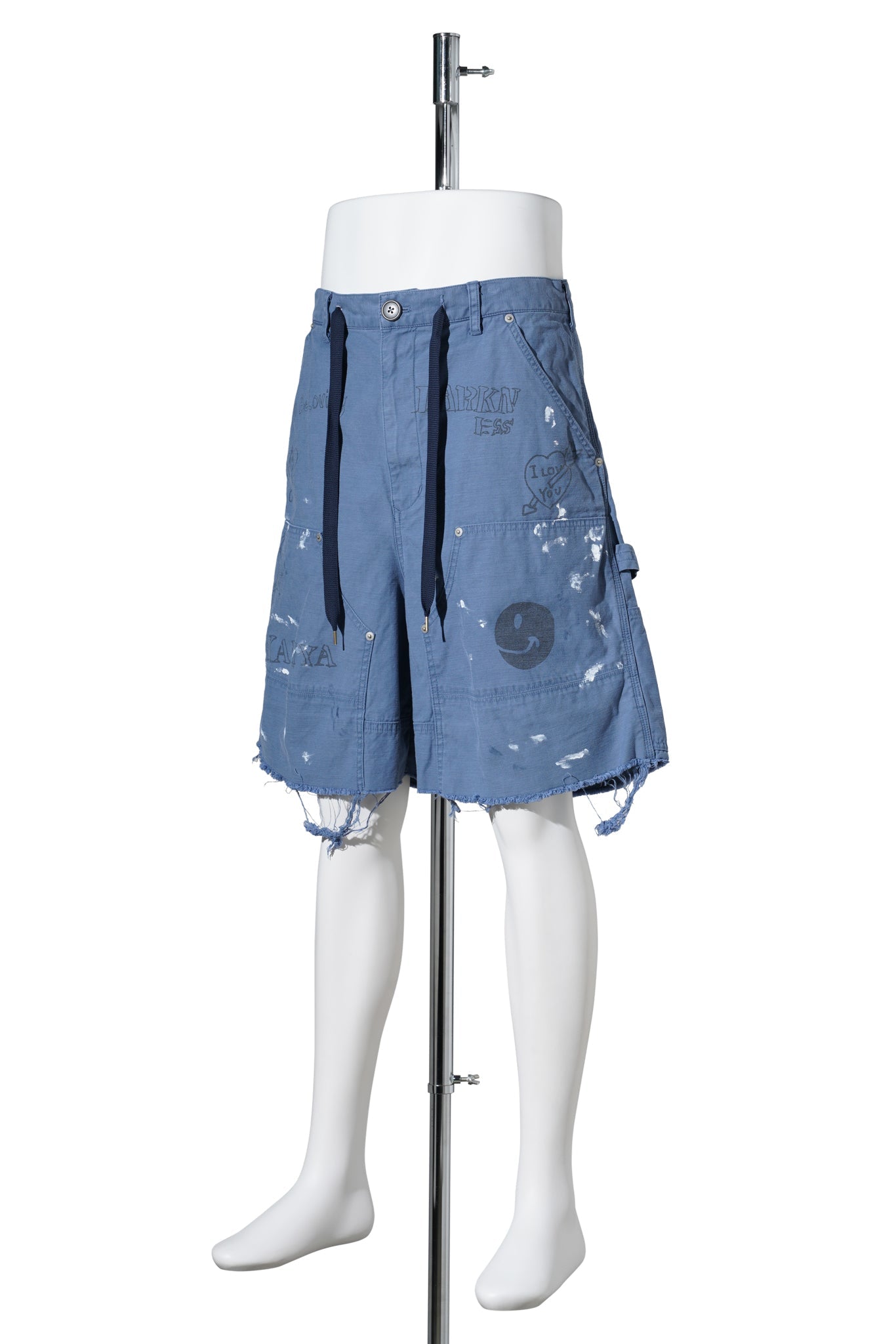 GRAFFITI PAINTER SHORTS / BLUE
