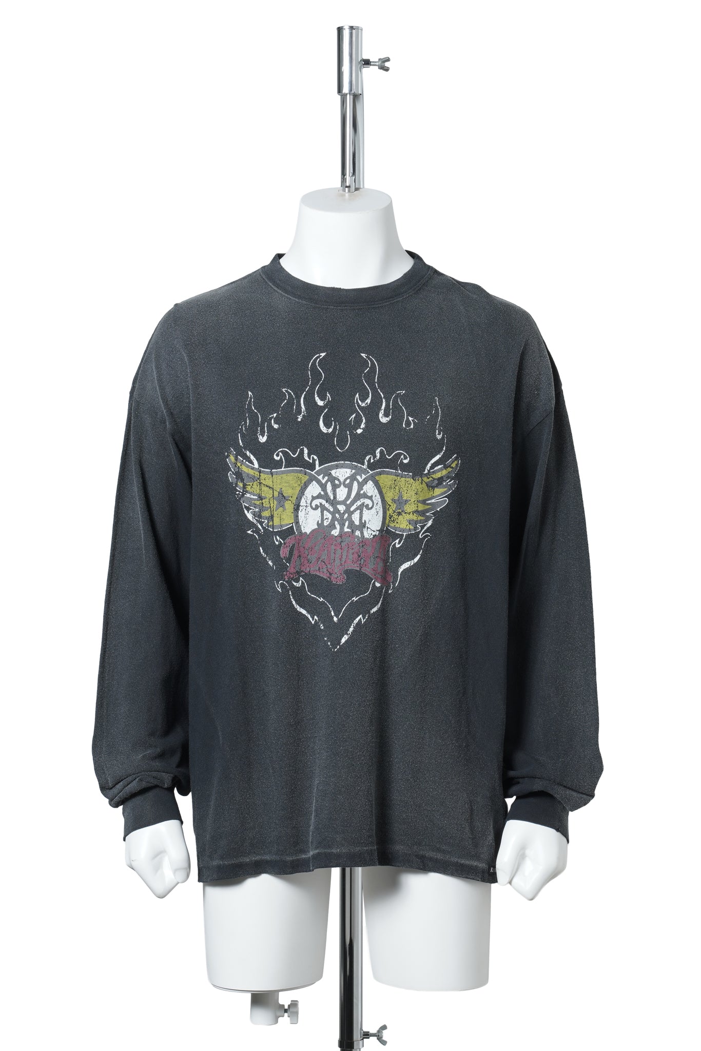 “FLAME AERO-KMY” L/S TEE / BLACK