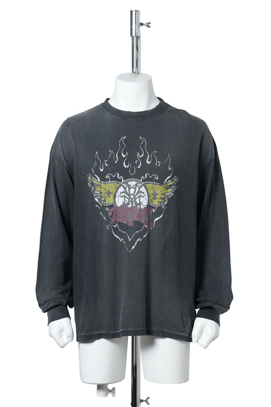 “FLAME AERO-KMY” L/S TEE / BLACK