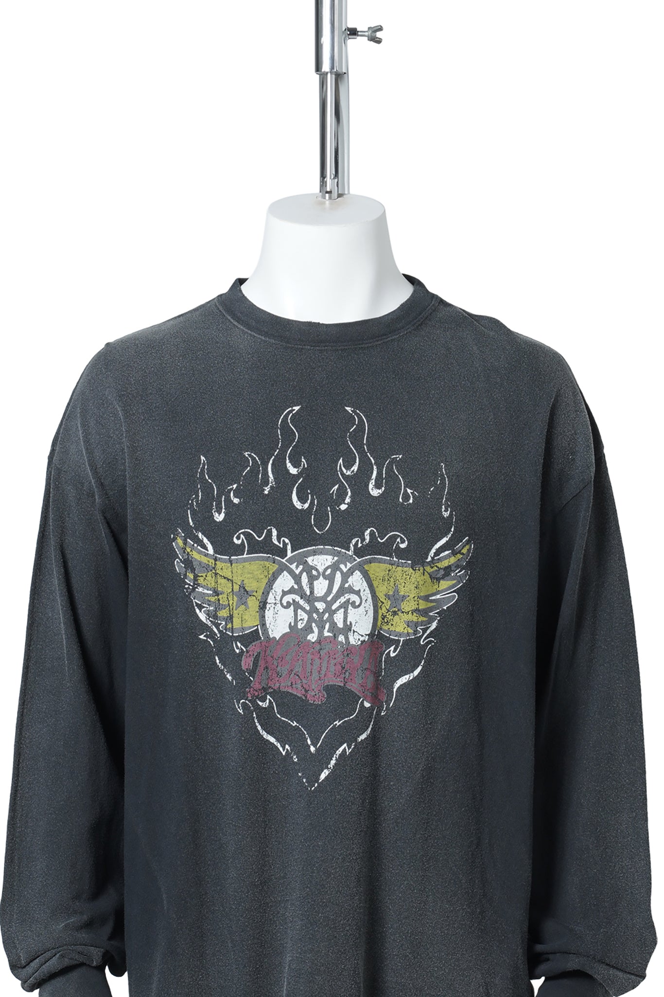 “FLAME AERO-KMY” L/S TEE / BLACK