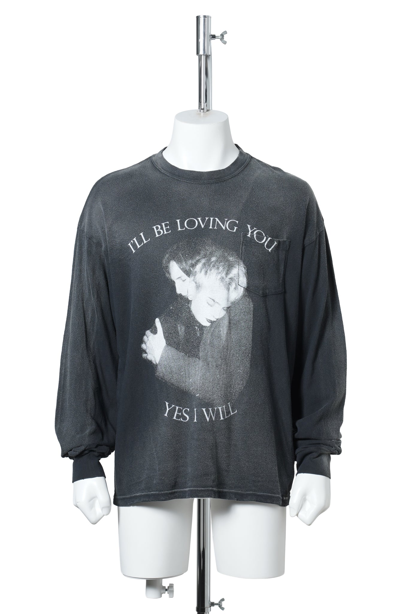 “LOVING” L/S POCKET TEE / BLACK