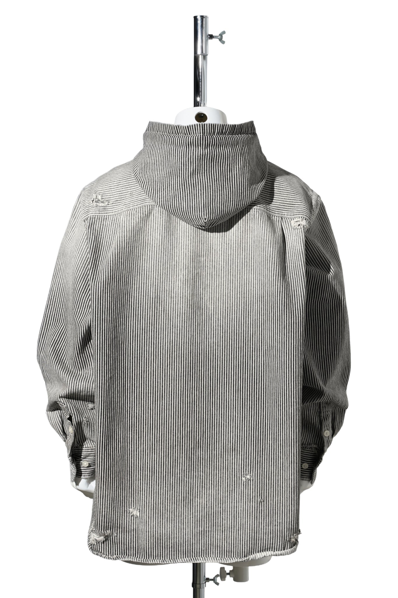 HOODED HICKORY SHIRT / BLACK