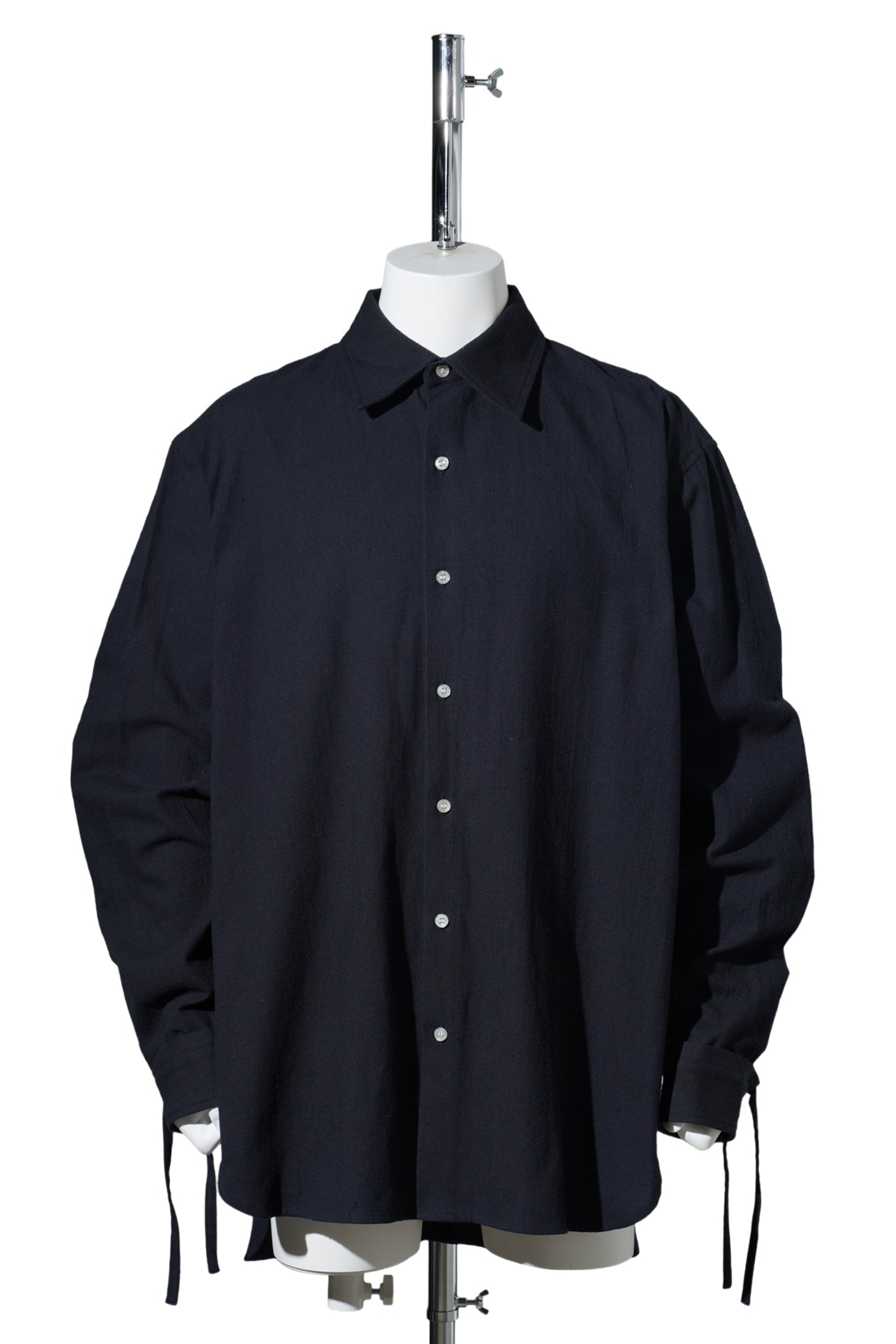 ASH FADE DRAWSTRING CUFF SHIRT / BLACK