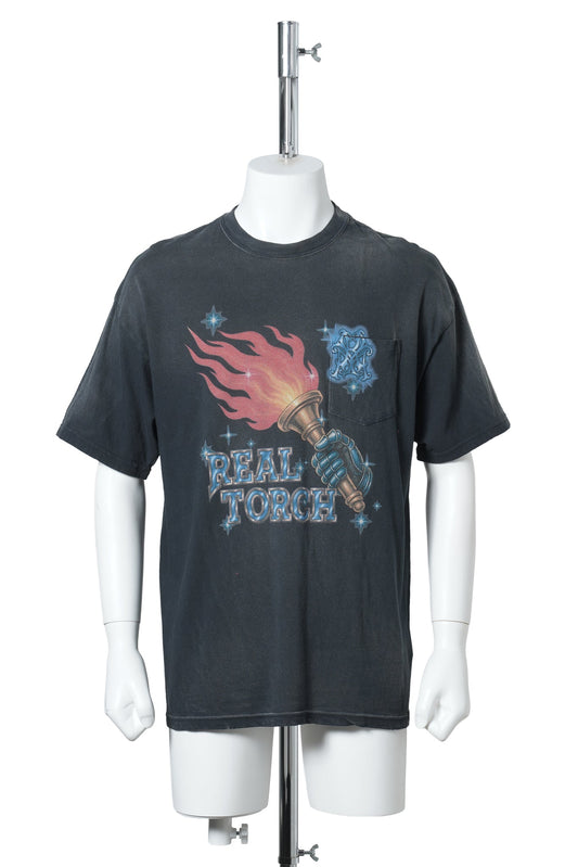 “REAL TORCH” POCKET TEE / BLACK