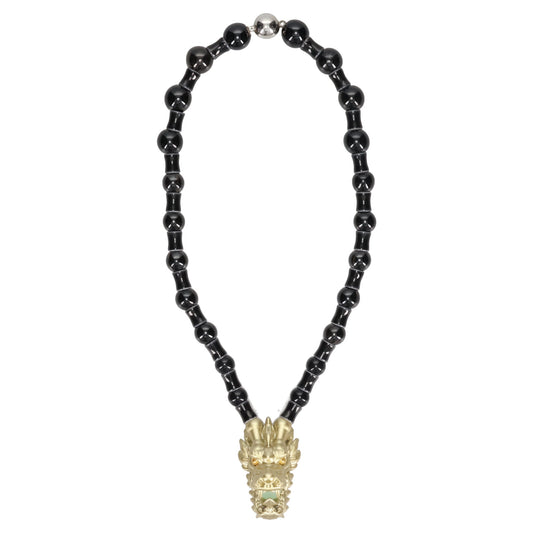 DRAGON NECKLACE / BLACK/GOLD