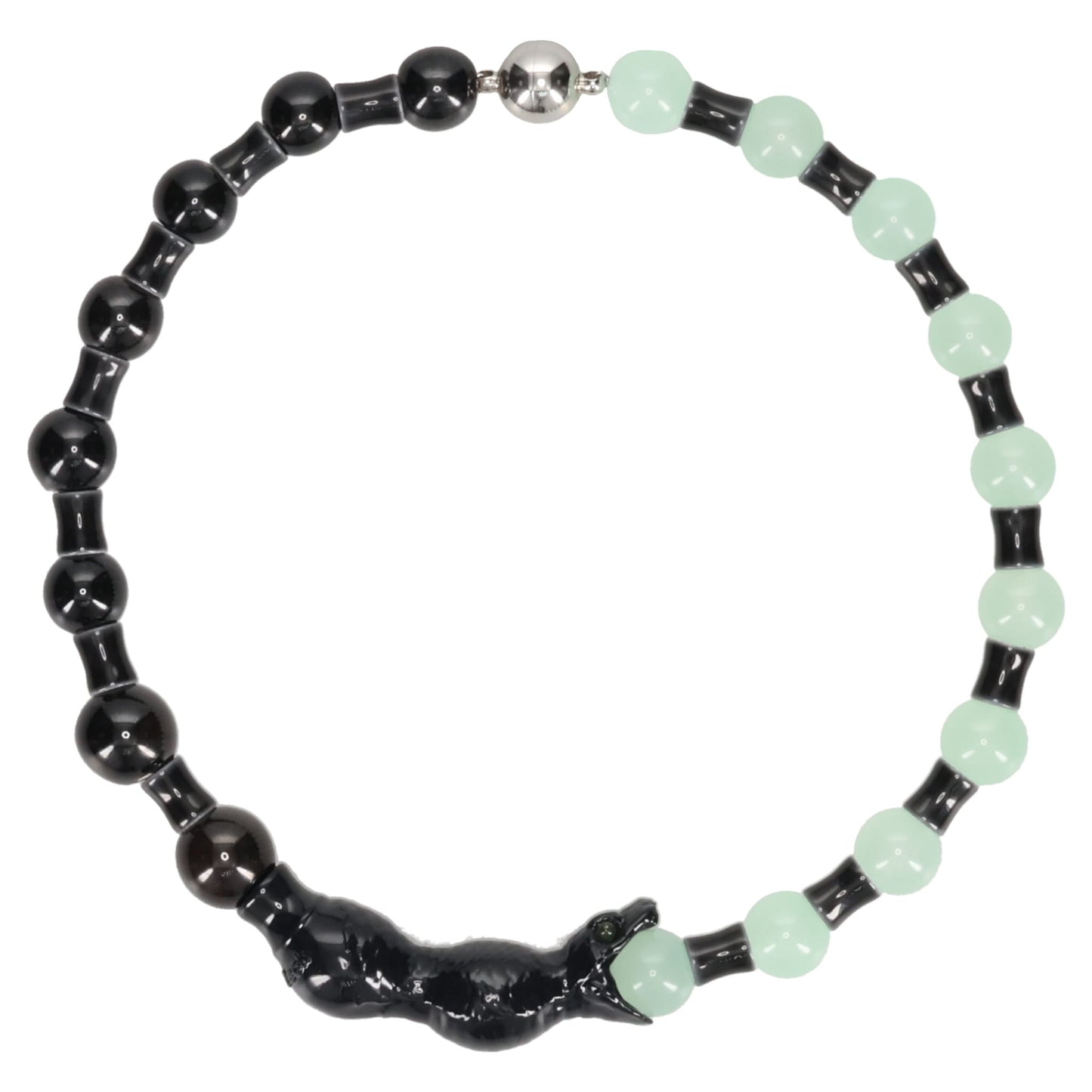 SERPENT NECKLACE / BLACK