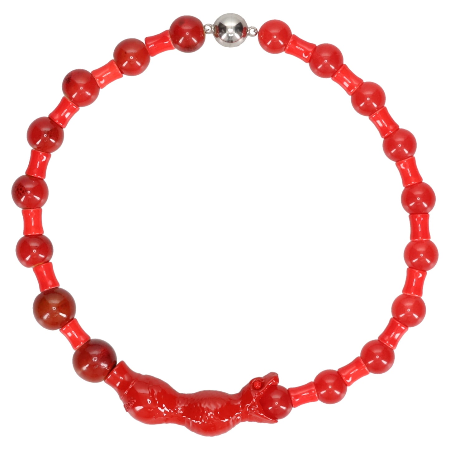 SERPENT NECKLACE / RED