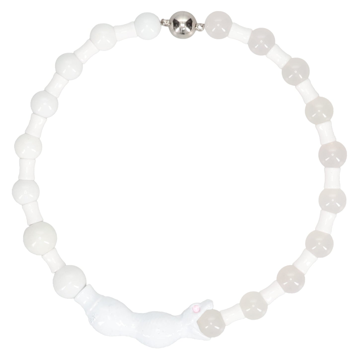 SERPENT NECKLACE / WHITE