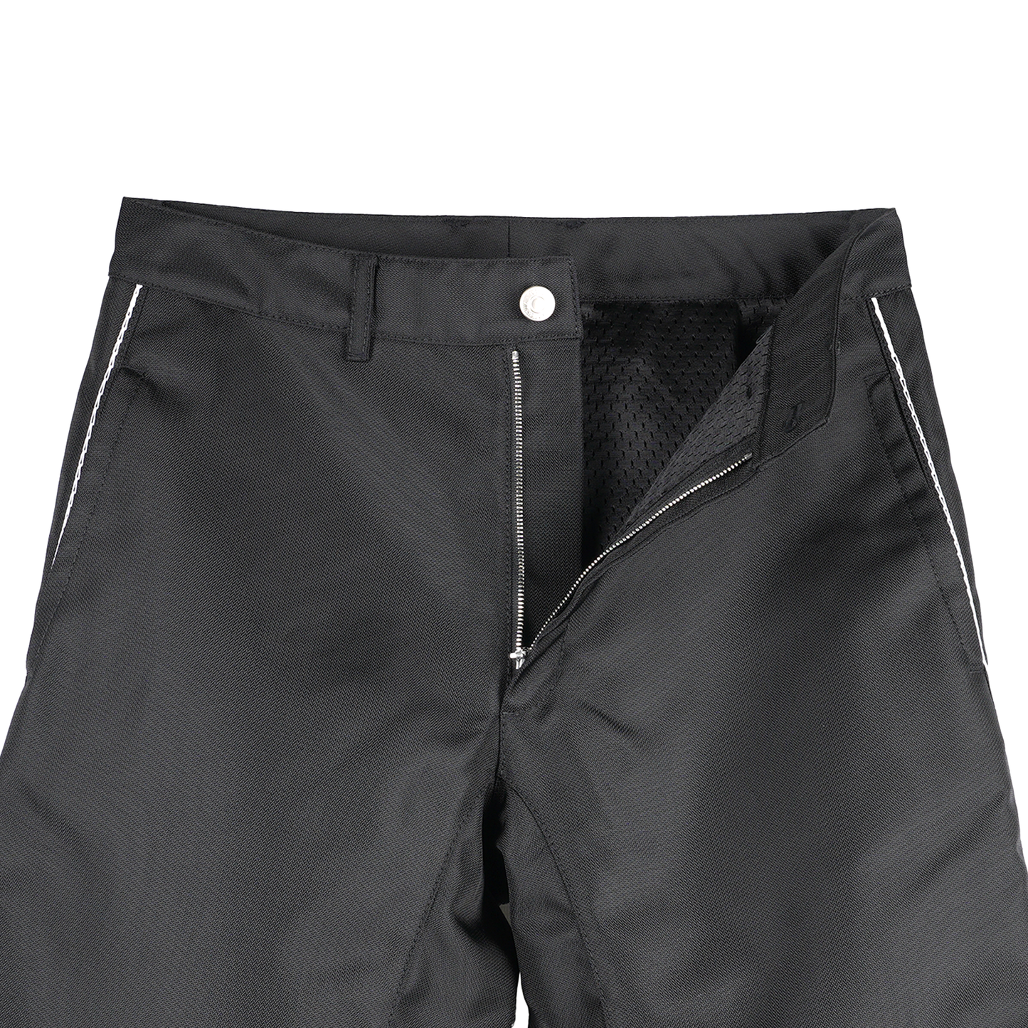 LOCK-STITCHED RIDING PANTS / BLACK