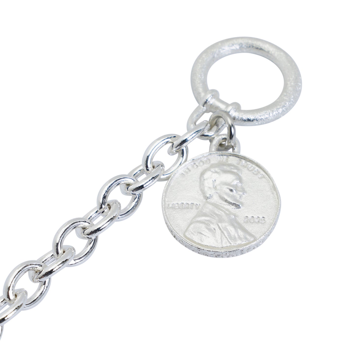 BRACELET-CHAIN - DOLLAR-SILVER / SILVER