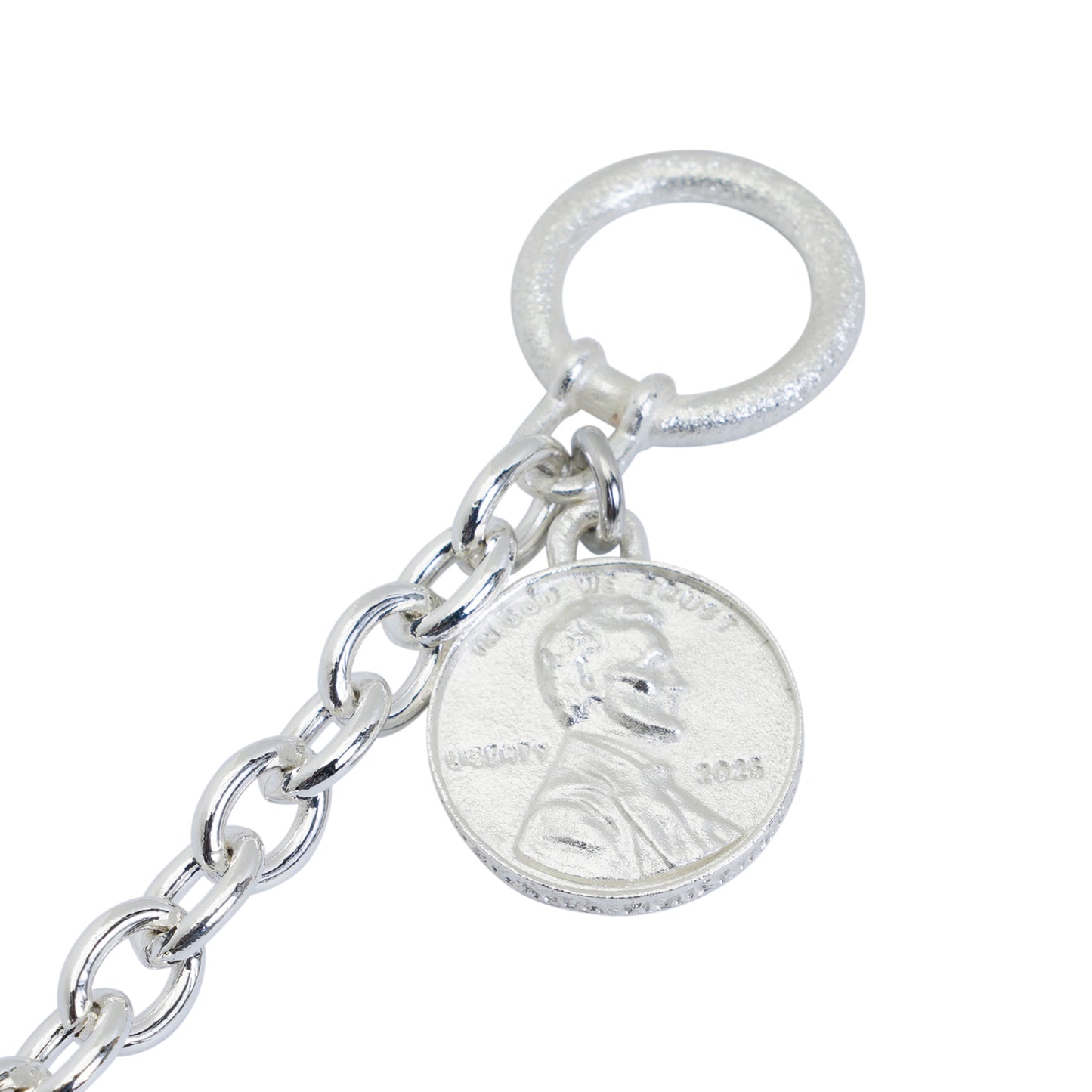 BRACELET-CHAIN - DOLLAR-SILVER / SILVER